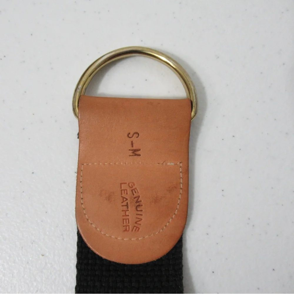 Canvas and Leather D-Ring Belt Size Small Medium